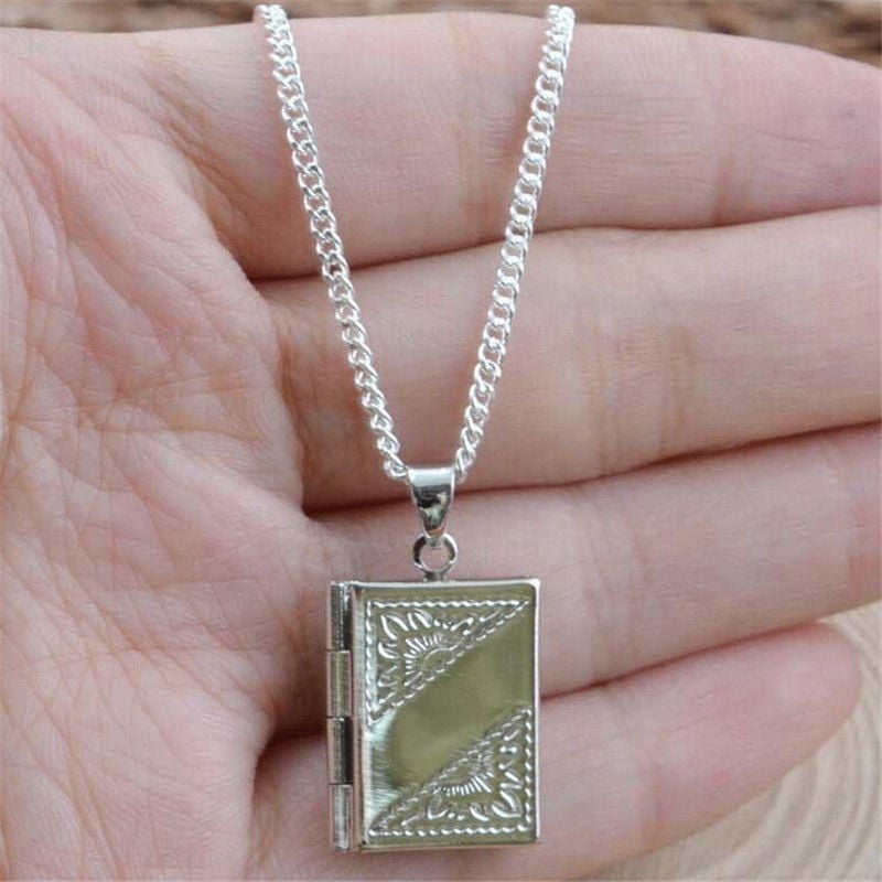 Personalised Silver Book Locket | Hidden Message & Photographs – Silk  Purse, Sow's Ear